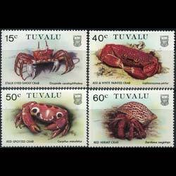 TUVALU 1986 - Scott# 348-51 Crabs Set of 4 LH