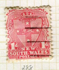 NEW SOUTH WALES; 1897 early classic QV issue used Shade of 1d. value