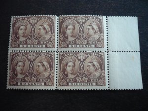 Stamps - Canada - Scott# 55 - Mint Never Hinged Block of 4 Stamps + Selvedge