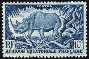 French Equatorial Africa - Scott 166 - Mint-Hinged - Crease