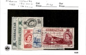 Gibraltar, Postage Stamp, #132..139 Mint & Used, 1953 (AC)