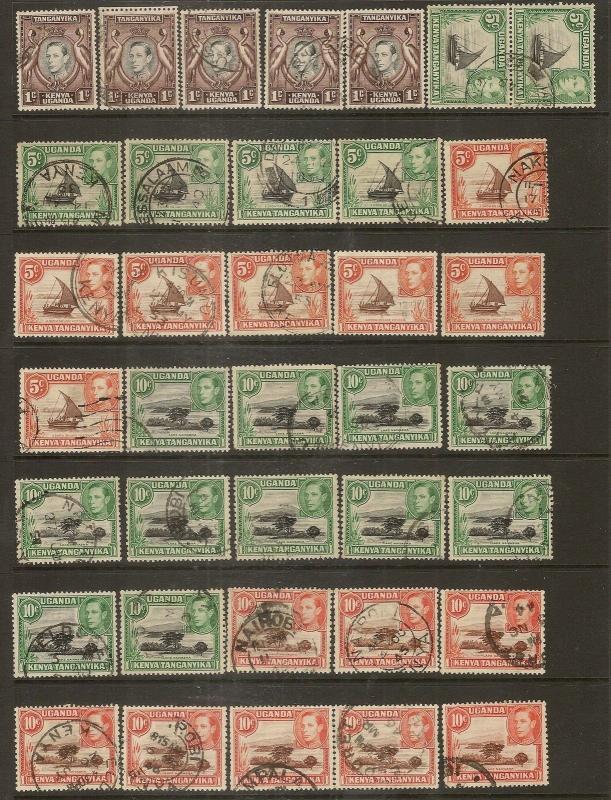 KUT 1938 Definitives to 3/- Used Cat£220