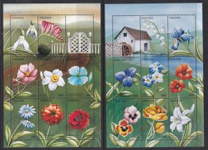 Tanzania 1514-1515 Flowers Souvenir Sheet MNH VF