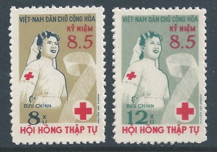 Viet Nam North #124-5 NGAI Vietnam Red Cross