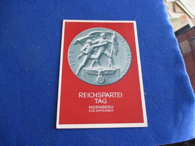 GERMANY 1938 PROPAGANDA POSTAL CARD, REICHSPARTEI TAG NURNBERG