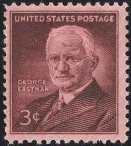 SC#1062 3¢ George Eastman Single (1954) MNH