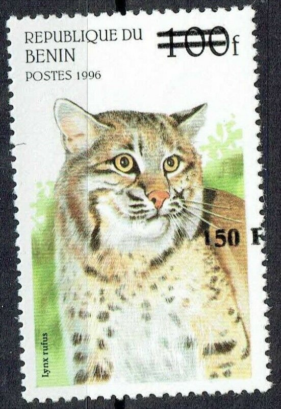 BENIN 2000 1282 150F €100 LYNX RUIUS FELINS CATS CATS OVERPRINT OVERLOAD MNH-
