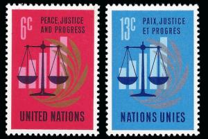 United Nations NY 1970 Sc 213-14 MLH