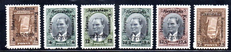 TURKEY 823-828 MNH SCV $7.80 BIN $4.00 POLITICS