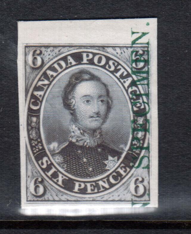 Canada #2TCvi Extra Fine Plate Proof India Paper On Card With Specimen In Green