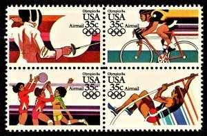 U.S.#C109-12 Summer Olympics 1984 35c Mixed Block of 4, MNH.