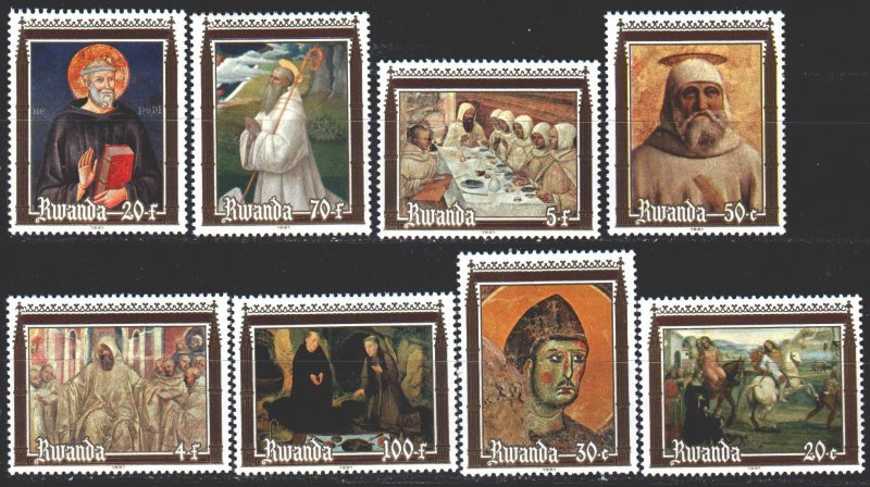 Rwanda. 1981. 1135-42. Bible motives, horse. MNH.