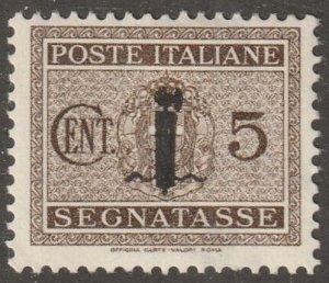 Italy, Stamp, Scott#J1,  mint, hinged,  Postage Due,  I.S.R., 5