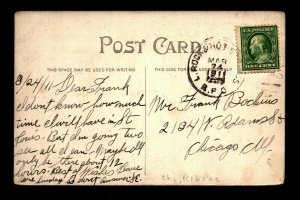 1911 Little Rock & Hot Springs RPO Card - L30195