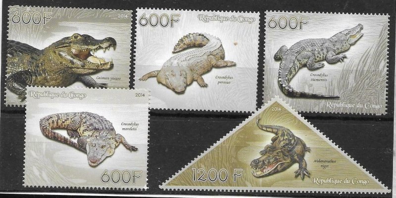 2014   CONGO  -  CROCODILES  -  MNH