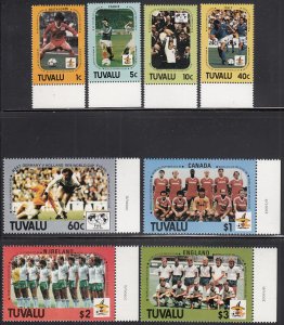 Tuvalu 1986 MNH Sc #364 to #371 Set of 8 - 1986 World Cup Soccer