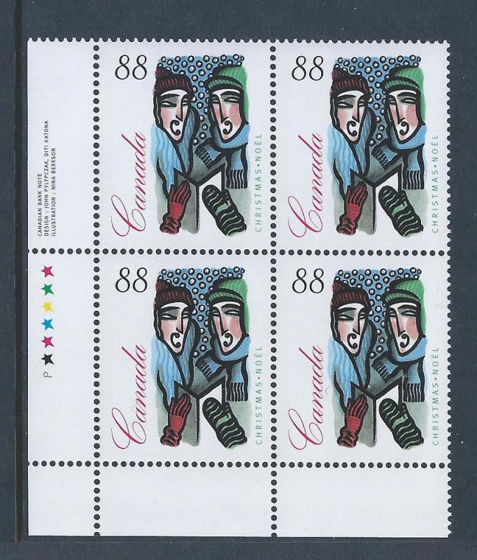 Canada #1535 LL PL BL Christmas 1994 - Carrolling 88¢ MNH3