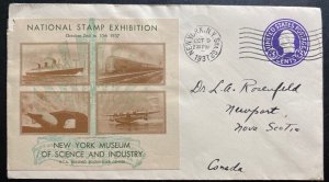 1937 USA Patriotic First Day Cover National Stamp Exhibition Souvenir Sheet