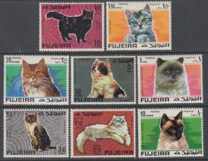 Fujeira MI 206-213 Cats MNH VF