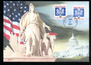 US O146 4c Official Mail UA Unicover Maximum card