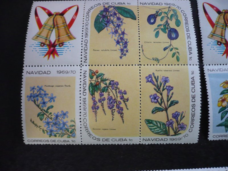 Stamps - Cuba - Scott# 1468a,1473a,1478a - Mint Hinged Set of 3 Sheets