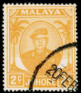 MALAYSIA - Johore SG134a, 2c orange, FINE USED.