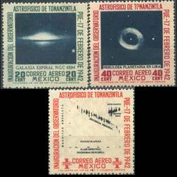 MEXICO 1942 - Scott# C123-5 Astrophysics Set of 3 LH