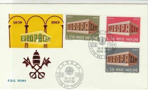 Vatican Europa 1969 Ten Years Europa CEPT Cancels & Stamps Cover FDC Ref 29518