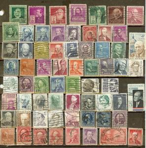 US 64 DIFFERENT FAMOUS AMERICANS