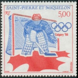 Saint Pierre and Miquelon 1988 MNH Stamps Scott 508 Sport Olympic Games Hockey
