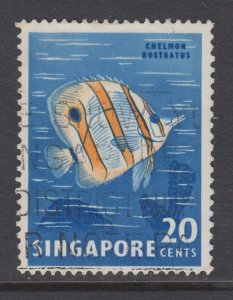 Singapore, SG 71b, used Nick in Fin variety