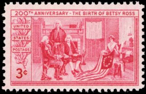 Betsy Ross One PACK OF TEN 3 Cent Postage Stamps Scott 1004