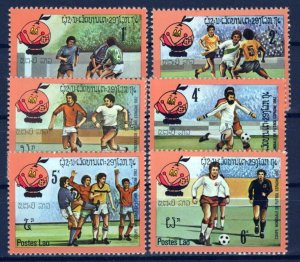 Laos 379-384 MNH Issued W/O Gum Sports World Cup Soccer ZAYIX 0224S0191