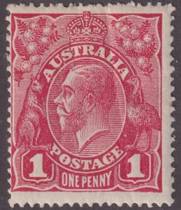 Sc# 21b Type 1a SG 21d Die 2 Australia 1 pence 1915 KGV LH p.14 Wmk 9 CV $23,930
