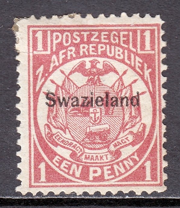 Swaziland - Scott #2 - MH - Repaired tear UL corner - SCV $20