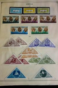 Jordan Stamp Collection Mostly Mint on Scott pages Valuable