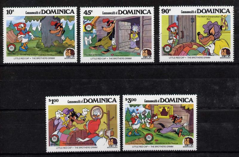 Dominica 925-9 MNH Disney, Brothers Grimm, Little Red Cap