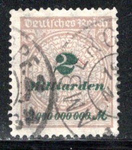 Germany Reich Scott # 295a, used, exp.h/s, Mi# 326AW