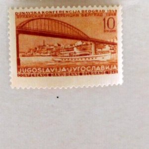 Yugoslavia #207 & 242, Mint/NH/F/OG, 1946 & 1948, Peoples Theater/Danube River