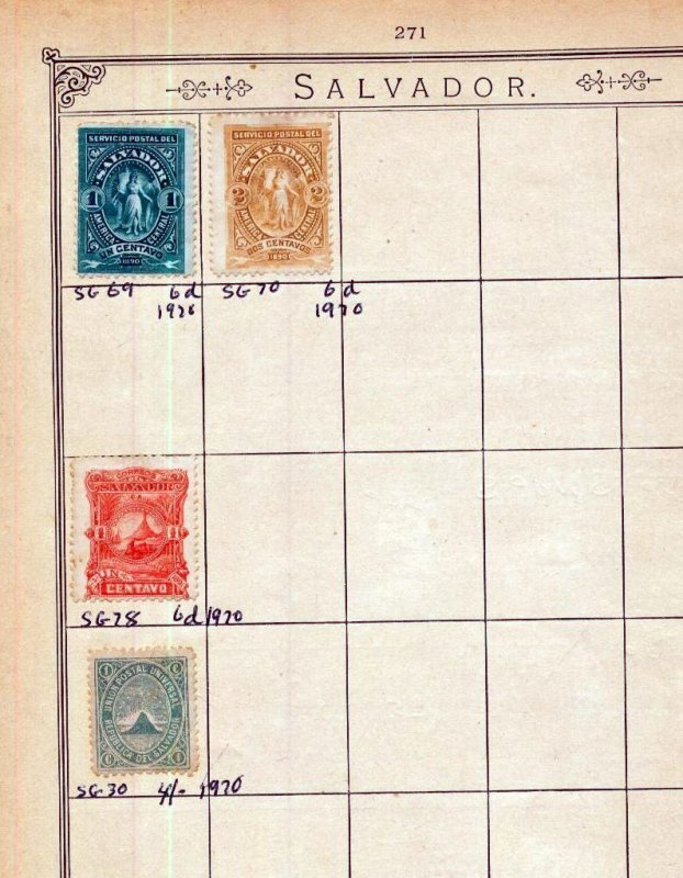 Canada S.America Caribbean P.Rico Early M&U on Old Pages(90+Items)(Mzt389 