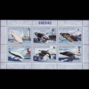 MOZAMBIQUE 2007 - Scott# 1771 S/S Whales NH