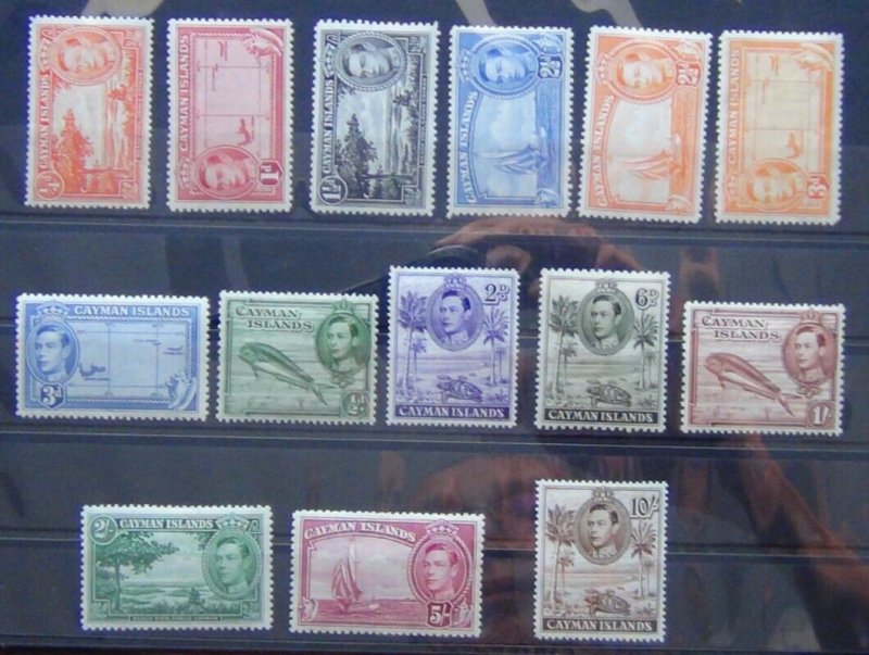 Cayman Islands 1938 - 1948 set to 10s MM (5s Yellow gum see photo)
