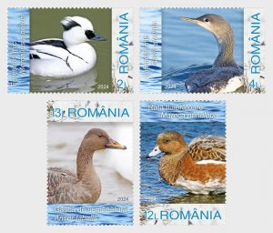 2024 Romania Winter Waterfowl (4)  (Scott NA) MNH