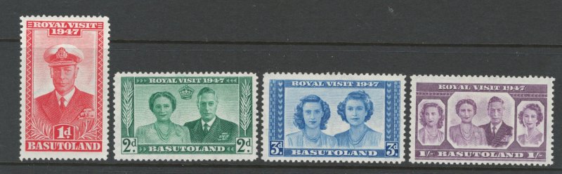 Basutoland 1947 Royal Visit Scott # 35 - 38 MH