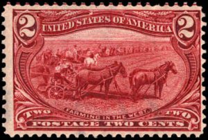 United States #286, Incomplete Set, 1898, Hinged, ReGummed