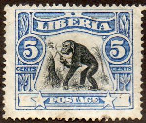 Liberia  Scott  103  Used  