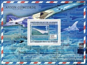 Guinea - Planes On Stamps -  Stamp S/S  7B-1074