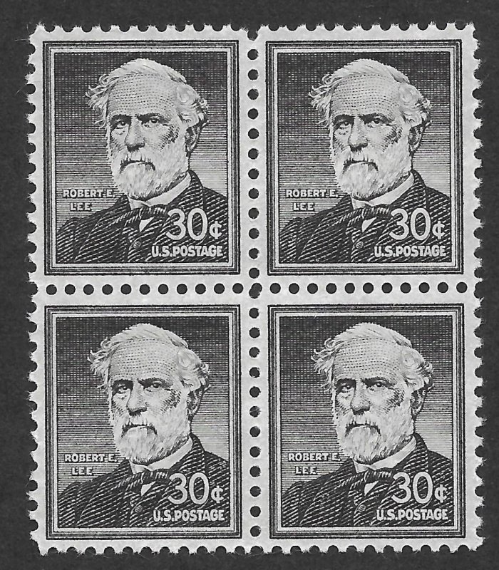 Doyle's_Stamps: MNH 1955 VF-XF 30c Robert E. Lee Block of 4, Scott #1049**