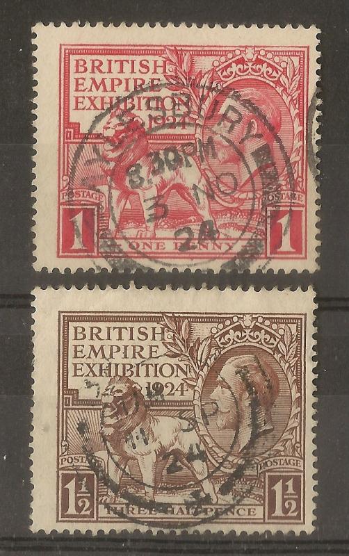 GB 1924 BEE Pair SG430-431 Fine Used Cat£26