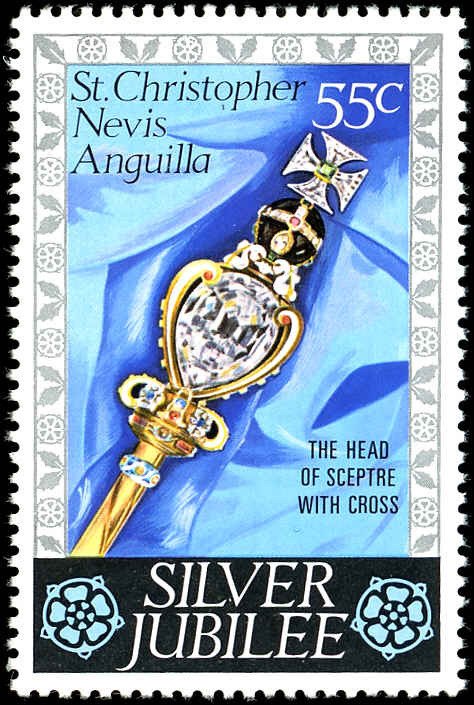 ST. KITTS-NEVIS-ANGUILLA Sc 332-34 VF/MNH - Silver Jubilee of Queen Elizabeth